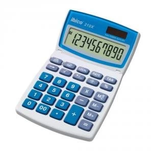 Image of Rexel Ibico 210X Desktop Calculator WhiteBlue Blister Pack