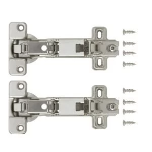 Image of Nickel Effect Metal Concealed Hinge Pack of 2