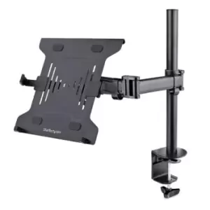 Image of StarTech.com Laptop Desk Mount - Monitor and Laptop Mount - Displays up to 34" (8kg/17.6lb) & Laptops (4.5kg/9.9lb) - Articulating VESA Laptop Tray Ar