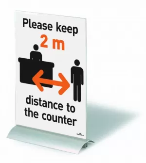 Image of Durable PRESENTER A5 Table Top Display Stand Transparent