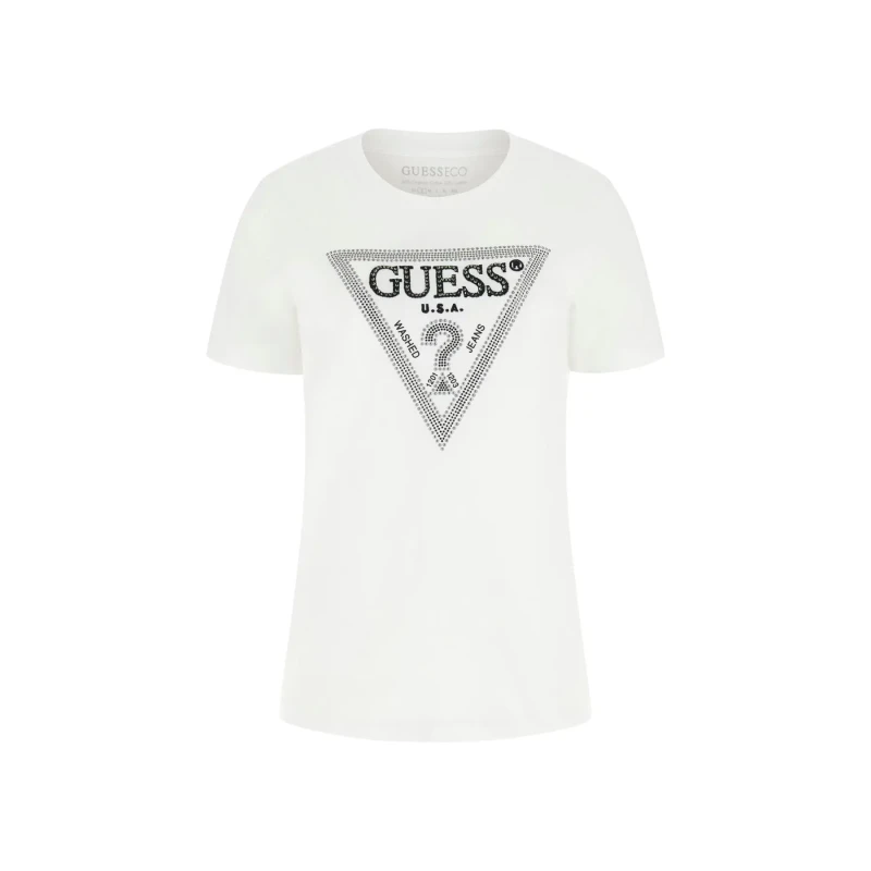 Image of Guess Womens T-Shirt Guess Krystal Python Blanc Female XL