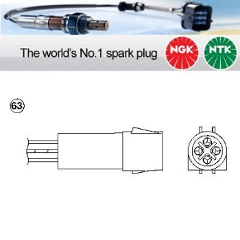 Image of 1x NGK NTK Oxygen O2 Lambda Sensor OZA527-E28 OZA527E28 (0477)