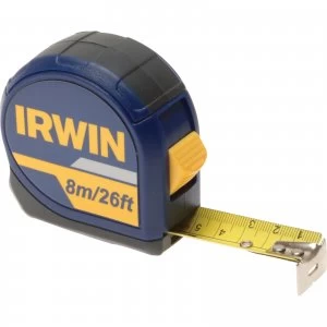 Image of Irwin Pocket Tape Measure Imperial & Metric 26ft / 8m 25mm