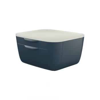 Image of Cosy Drawer Cabinet 2 Drawers (1 Small and 1 Large) , Velvet Grey