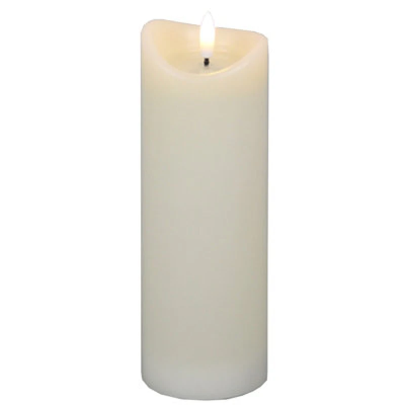 Image of Luxe Collection Natural Glow 2.75X8 Cream Melted LED Candle