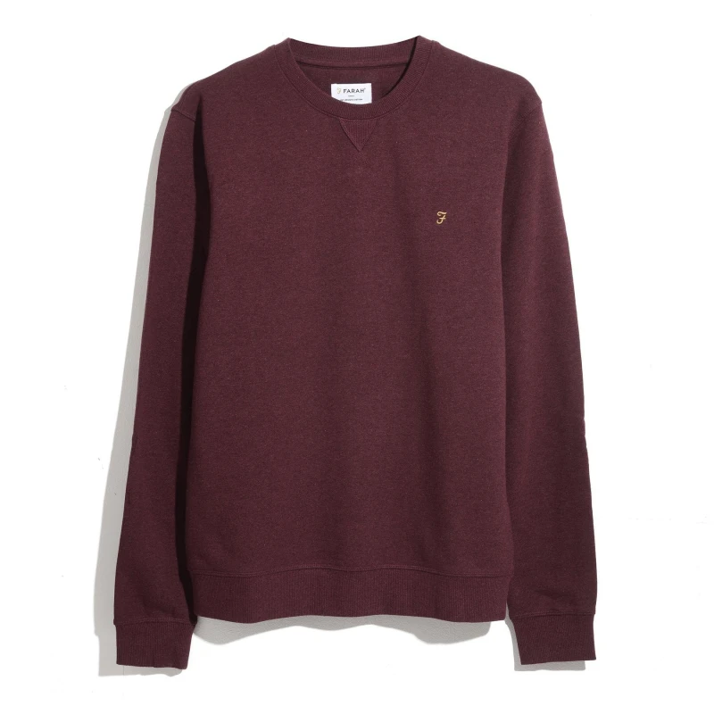 Image of Farah Tim Crew Sweatshirt Farah Red male X Small