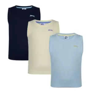 Image of Slazenger 3 Pack Sleeveless T Shirts Infant Boys - Blue