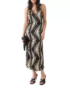 Image of ba & sh Napi Graphic Print Midi Slip Dress