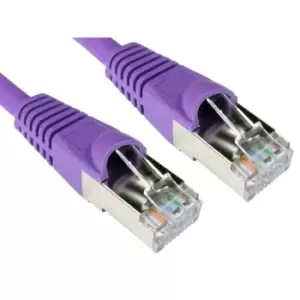 Image of Cables Direct 0.5m CAT6A Patch Cable (Violet)