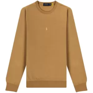 Image of Polo Ralph Lauren Centre Logo Crewneck Sweatshirt Khaki
