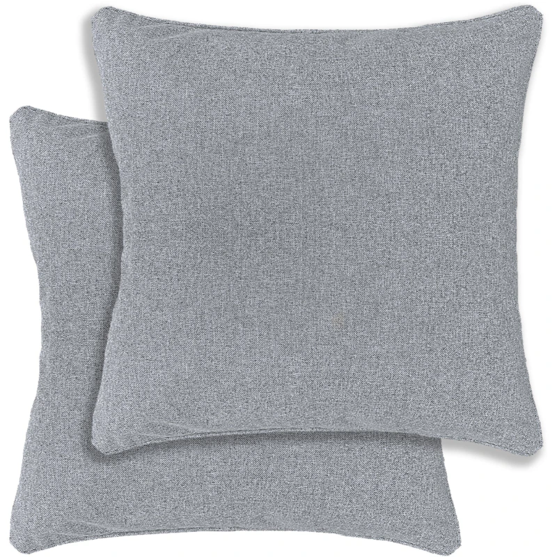 Image of Enhanced Living Austin/Dallas Textured Pair of Cushion Covers - 43x43cm - Cases Only Grey