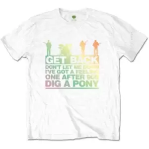 Image of The Beatles - Get Back Gradient Unisex XX-Large T-Shirt - White