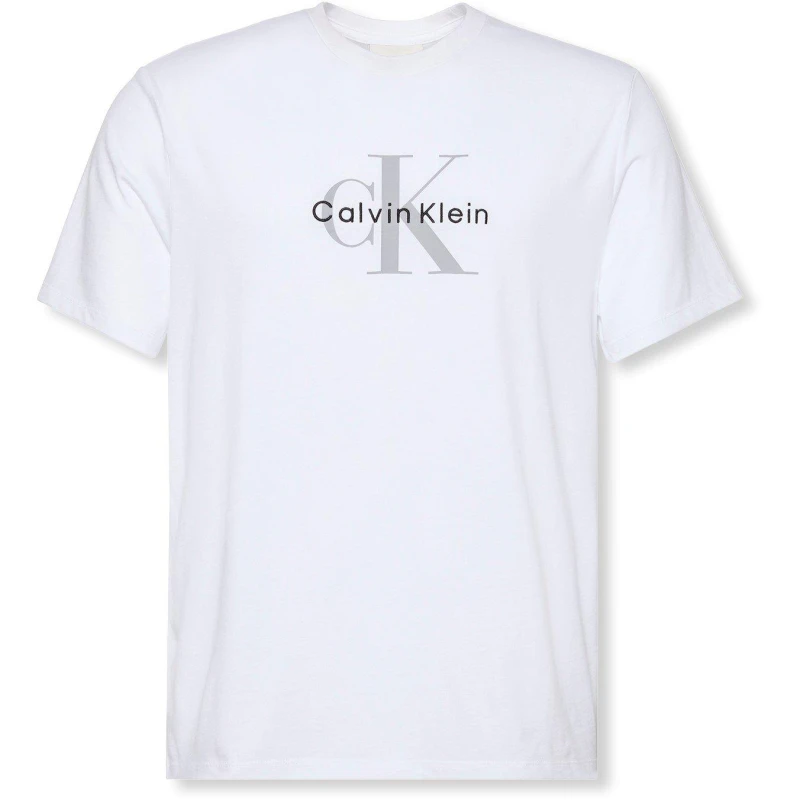 Image of Calvin Klein Jeans Mens Monogram T-Shirt White male S