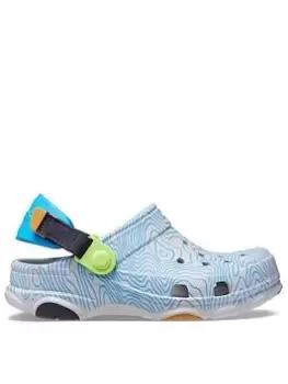 Image of Crocs All Terrain Topographic Kids Sandal, Navy, Size 12 Younger