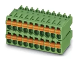 Image of Phoenix Contact FMCD 1.5/10-ST-3.5 20-pin Pluggable Terminal Block, 3.5mm Pitch 2 Rows