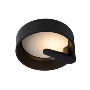 Image of Miami Modern Flush Ceiling Light - Ø30cm - LED Dim. - 1x12W 3000K - Black