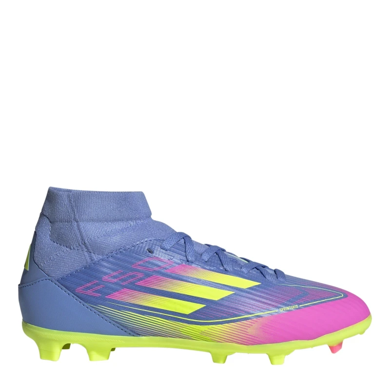 Image of adidas F50 League Mid Childrens Firm Ground Football Boots Blue Fusion male C13.5 (32)