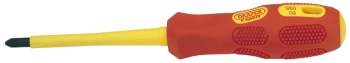 Image of DRAPER No 2 x 100mm Fully Insulated Cross Slot Screwdriver (Sold Loose) 69226
