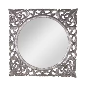 Image of Large Carved Metallic Wall Mirror - Louis