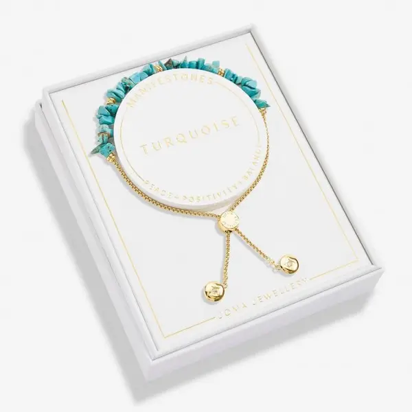 Image of Mainfestones Turquoise Gold Plated 24.5cm Adjustable Bracelet 6895