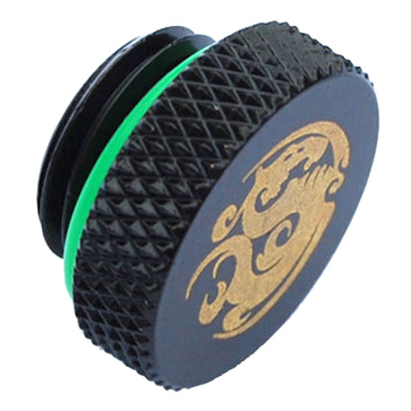 Image of Bitspower G1/4" Stop Fitting with O-ring - Black Matte Finish