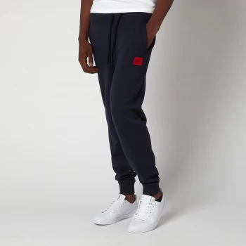 Image of Hugo Boss Doak 212 Red Patch Logo Sweatpants Navy Size S Men