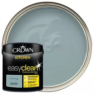 Image of Crown Easyclean Matt Emulsion Kitchen Paint - Simply Duck Egg - 2.5L