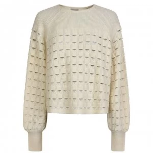 Image of By Malene Birger Pattern Knit Jumper - White 03Z