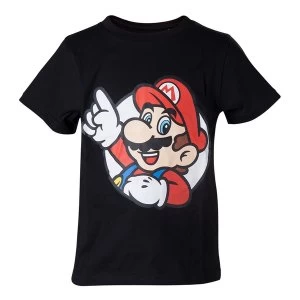 Image of Nintendo - It'S A Me Mario Kid's 122/128 T-Shirt - Black