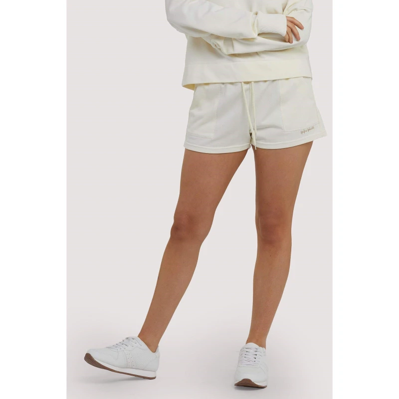 Image of Wolf and Whistle Winter White Tie Waist Shorts White female 14