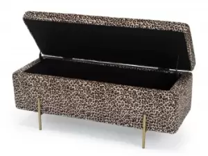 Image of LPD Lola Leopard Print Fabric Blanket Box Assembled