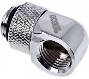 Image of Icicle 90 Degree Angled Rotary Fitting - Chrome