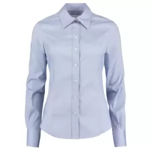 Image of Kustom Kit Ladies Corporate Long Sleeve Oxford Shirt (14) (Light Blue)