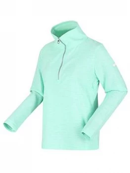 Image of Regatta Fidelia Half Zip Fleece Top - Mint, Mint, Size 10, Women