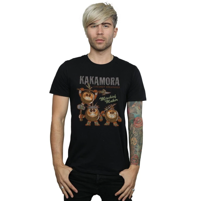 Image of Disney Men Moana Kakamora Mischief Maker T-Shirt in Black Size: Small Black S Male 5057955995276