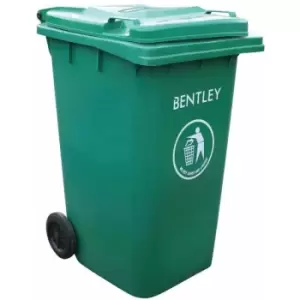 Image of Charles Bentley - 240 Litre Green Wheelie Bin - Weatherproof and durable - Green