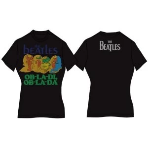 Image of The Beatles - Ob-La-Di Womens T-Shirt - Black