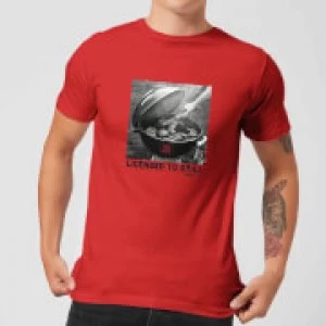 Image of Plain Lazy Licence To Grill Mens T-Shirt - Red - L