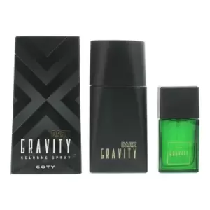 Image of Coty Gravity Gift Set 100ml Dark Gravity Eau De Cologne + 30ml Defy Gravity Eau De Cologne