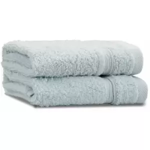 Image of Catherine Lansfield Zero Twist 100% Micro Yarn Cotton Face Cloth, Duck Egg, 2 Pack