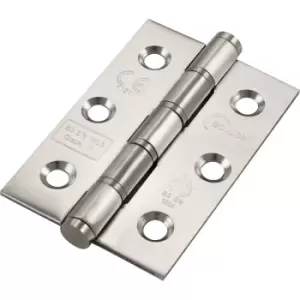 Image of Eclipse Grade 7 Washered Hinge 76mm Satin (2 Pack) in Silver Stainless Steel