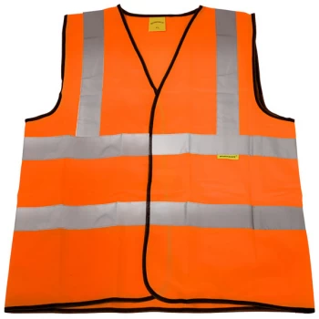 Image of Worksafe 9812XL Hi-Vis Orange Waistcoat (Site and Road Use) - X-Large