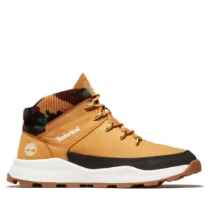 Image of Timberland Brooklyn High Top Trainer For Junior In Yellow/camo Yellow Kids, Size 5