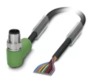 Image of Phoenix Contact 1430585 Sensor Cord, 12P, M12 Plug-Free End, 3M