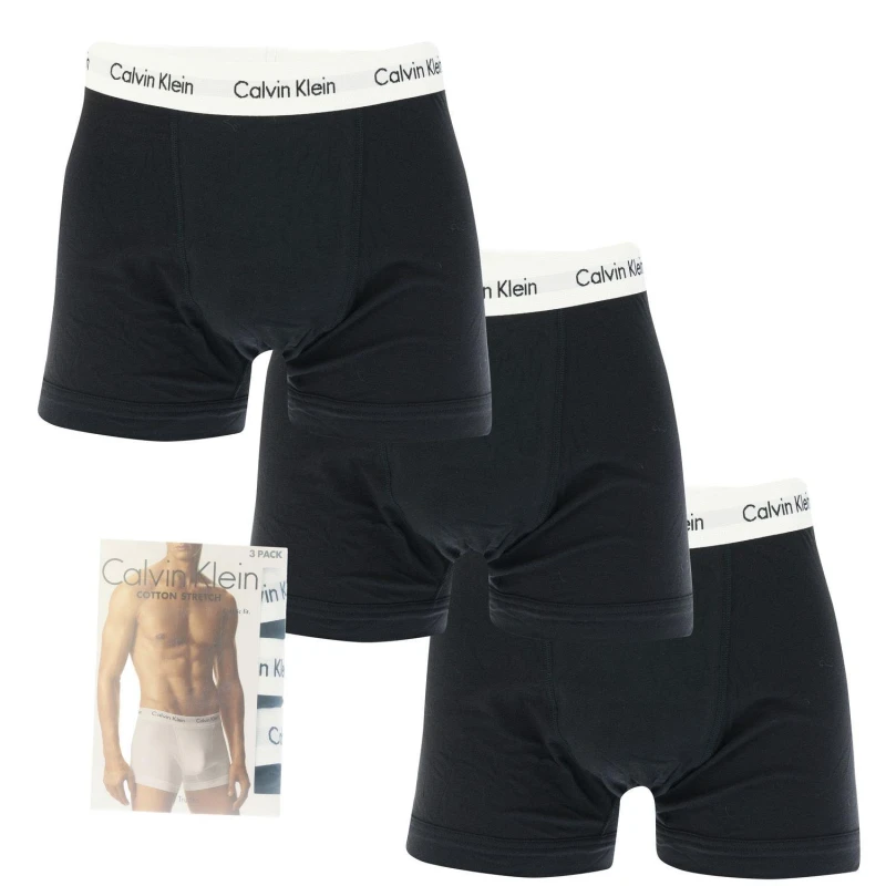Image of Calvin Klein Boxer Shorts 3 Pack Black male XS