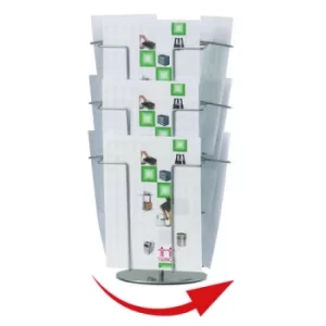 Image of Twinco A4 9 Compartment Revolving Table Stand TW51158