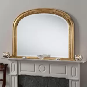 Image of Beaded Overmantle mirror 112(w)x79cm(h) Gold