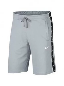Image of Nike Sportswear Swoosh Fleece Shorts - Grey/Black