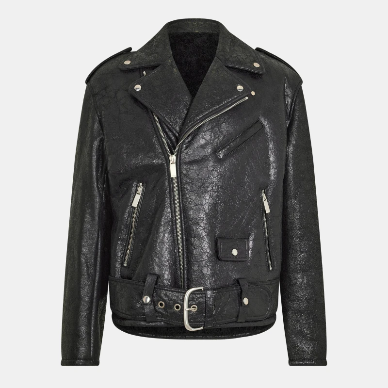 Image of Off White Mens Shearling Jacket Black male S