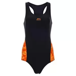 Image of Slazenger Splice Racer Back Swimsuit Womens - Black